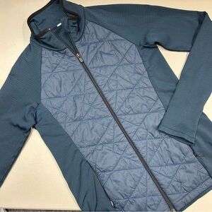 Athleta Flurry Force Insulated PrimaLoft Jacket Lagoon Teal Green Fitted Small